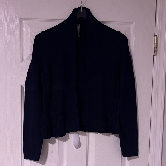 Anthropologie…Sz Small Navy Blue L/S Pleated Open...